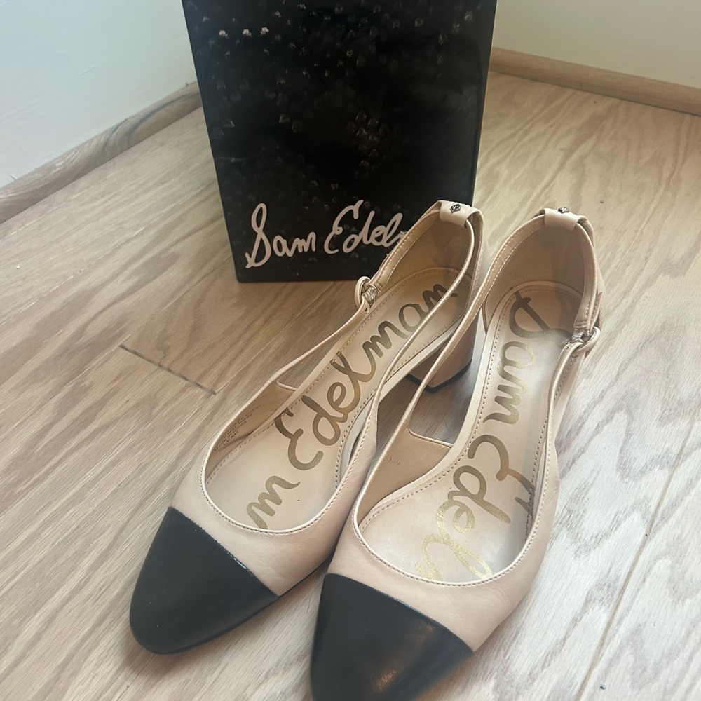 Sam Edelman Women's Black and Cream Flats